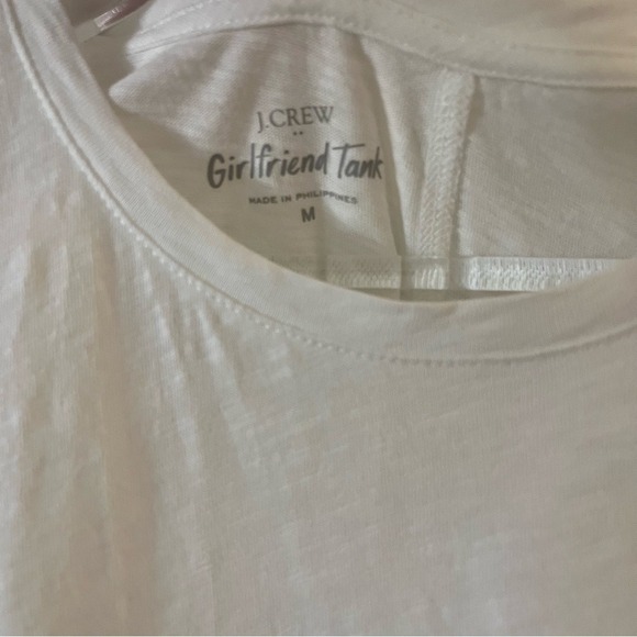 J Crew Shirt Womens White Girlfriend pocket tank top medium CJ049 NWT - Picture 8 of 14